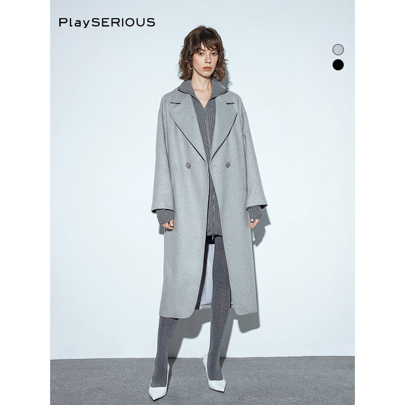 SSPARKLING人字纹海鸟解构大衣