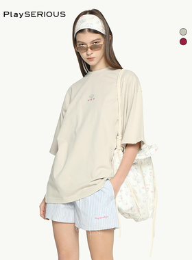 THE GOD PARTICLE 2024夏季新款TGP休闲宽松印花520钻石爱心T恤女