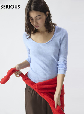 American Vintage 2026春夏新款圆领宽松简约上衣女休闲百搭T恤