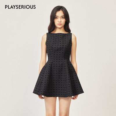 SSPARKLING2026春夏新款闪钻蝴蝶结修身优雅连衣裙女甜美约会裙