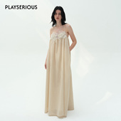 2026早春新款 sense 轻奢宣纸鸢尾花裙女温柔度假风长裙度假裙