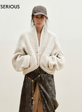 【明星同款】Medium Well 25秋季新款落肩宽松羊毛外套女慵懒风