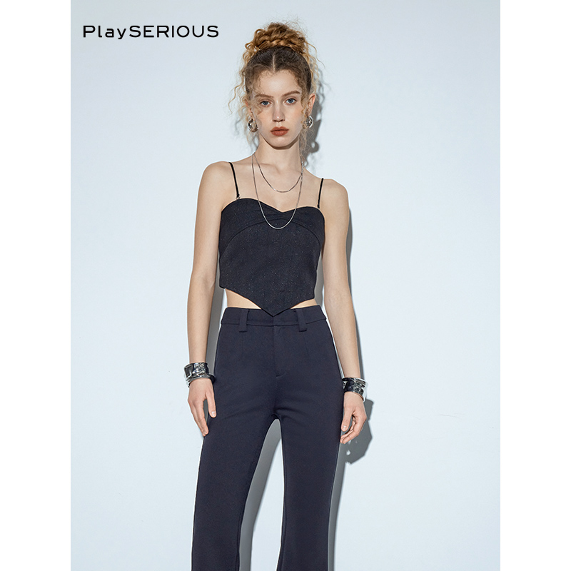 SSPARKLING细闪爱心解构吊带