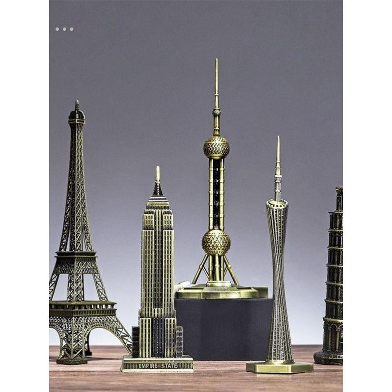 广州塔模型发光小蛮腰模型上海东方明珠塔模型纪念品铁艺地标建筑