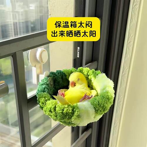 新型鹦鹉专用鸟窝四季通用户外吸盘车载牡丹虎皮睡觉窝巢手工编织