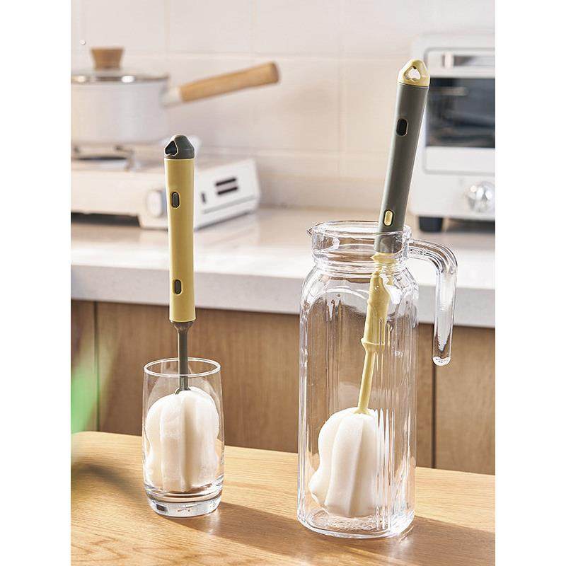 家用洗杯子刷可伸缩加长海绵清洁杯刷奶瓶水杯保温杯水瓶清洗刷子,家庭/个人清洁工具,杯刷/瓶刷,淘宝优惠券,粉丝福利购,淘宝优惠卷