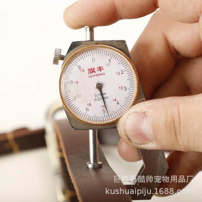 宠物缝线铜钩锁钩牛皮牵引绳牵引带项圈德牧边境牧羊犬犬用宠物用