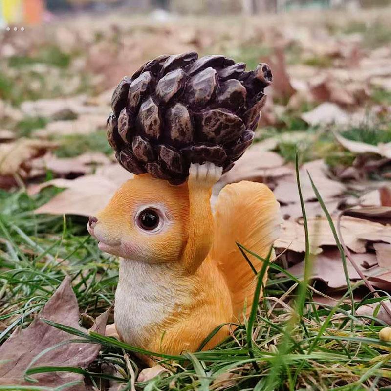 户外花园庭院装饰松鼠摆件创意树脂动物阳台休闲区氛围感布置造景