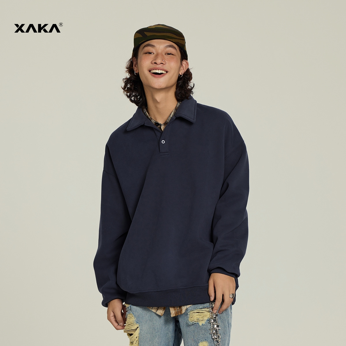 XAKA潮套头卫衣青春流行