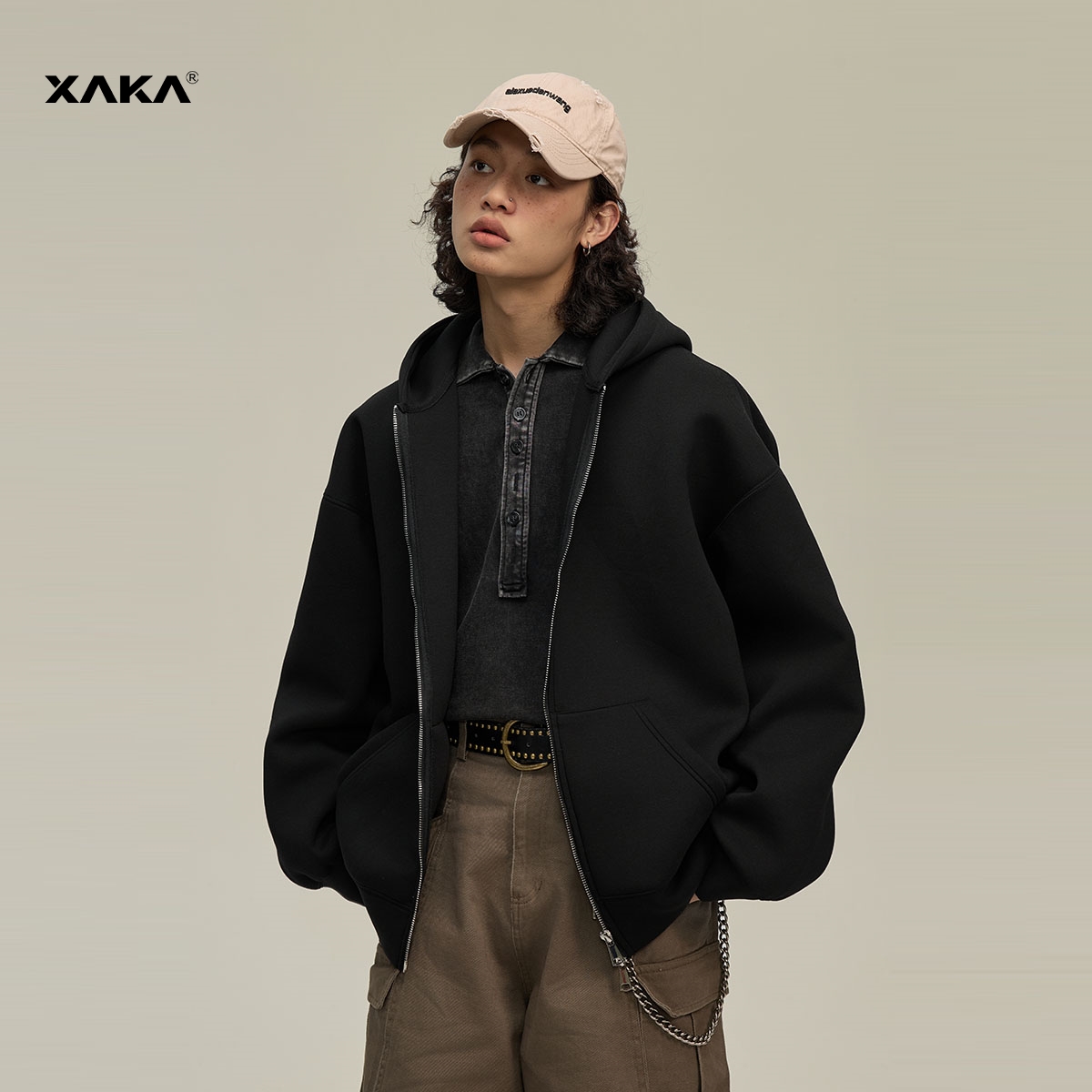 XAKA美式复古宽松卫衣