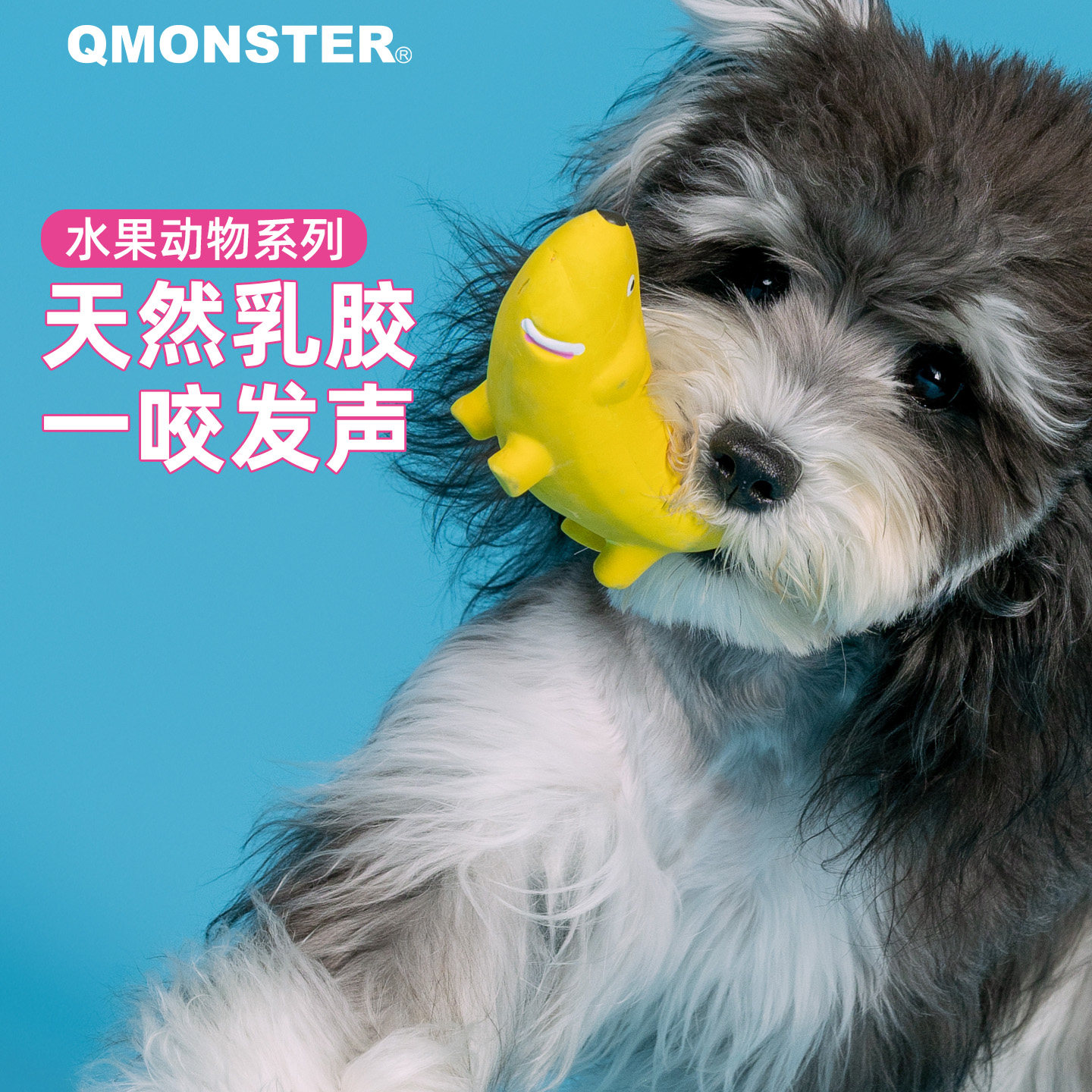 QMONSTER乳胶发声玩具水果蔬菜