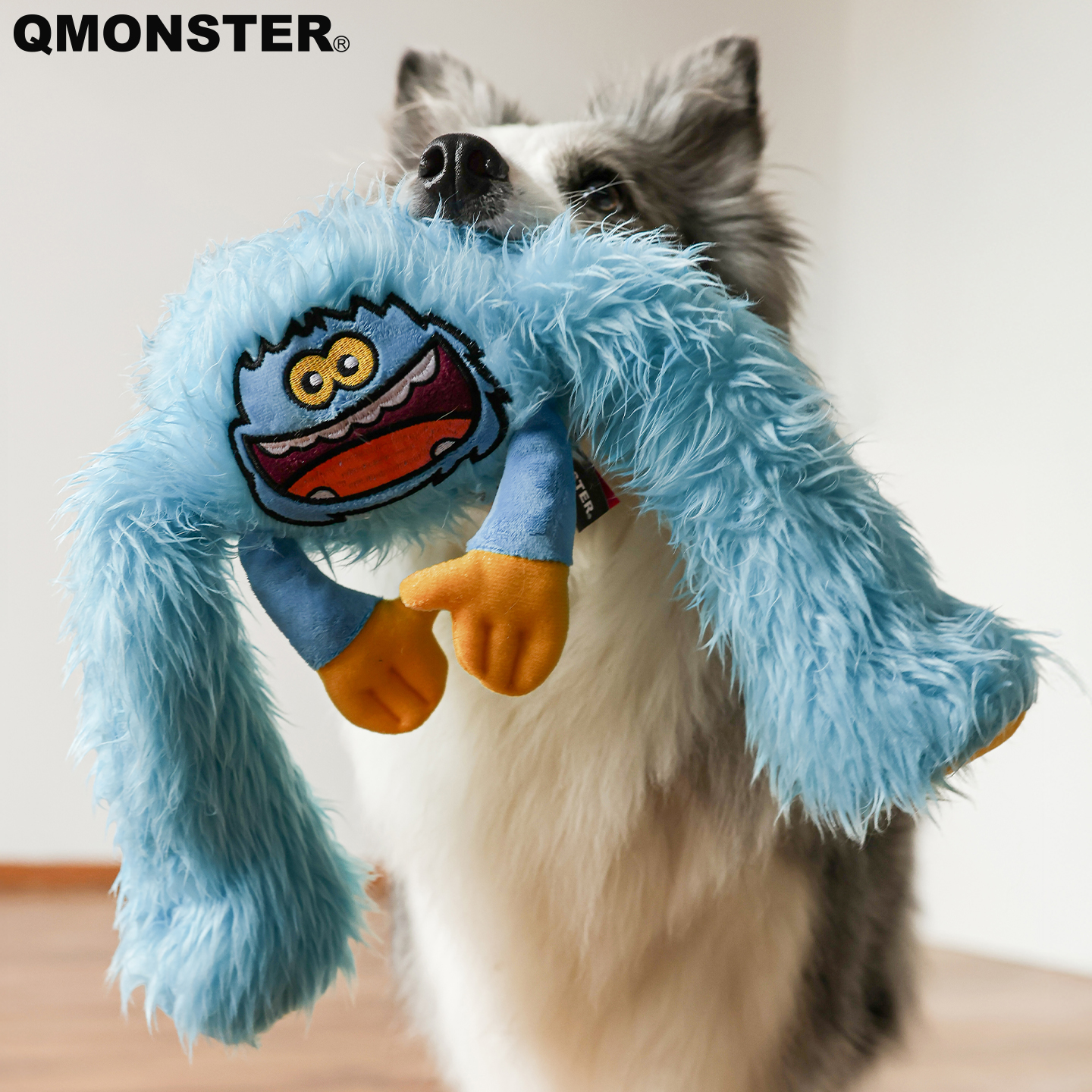 QMONSTER磨牙牙齿清洁发声玩具