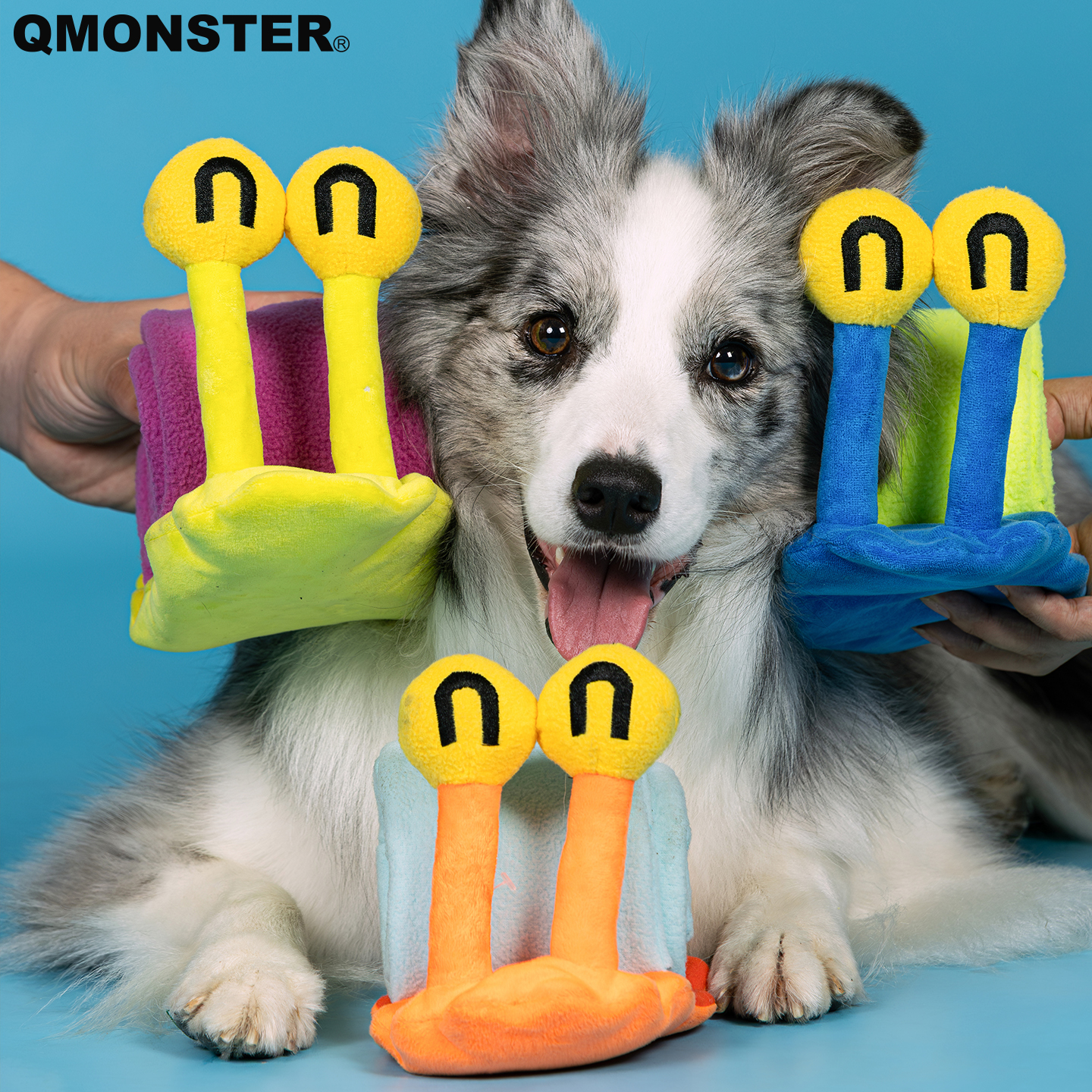 QMONSTER小蜗牛狗狗藏食玩具蜗牛嗅闻垫丰容益智漏食宠物玩具体力