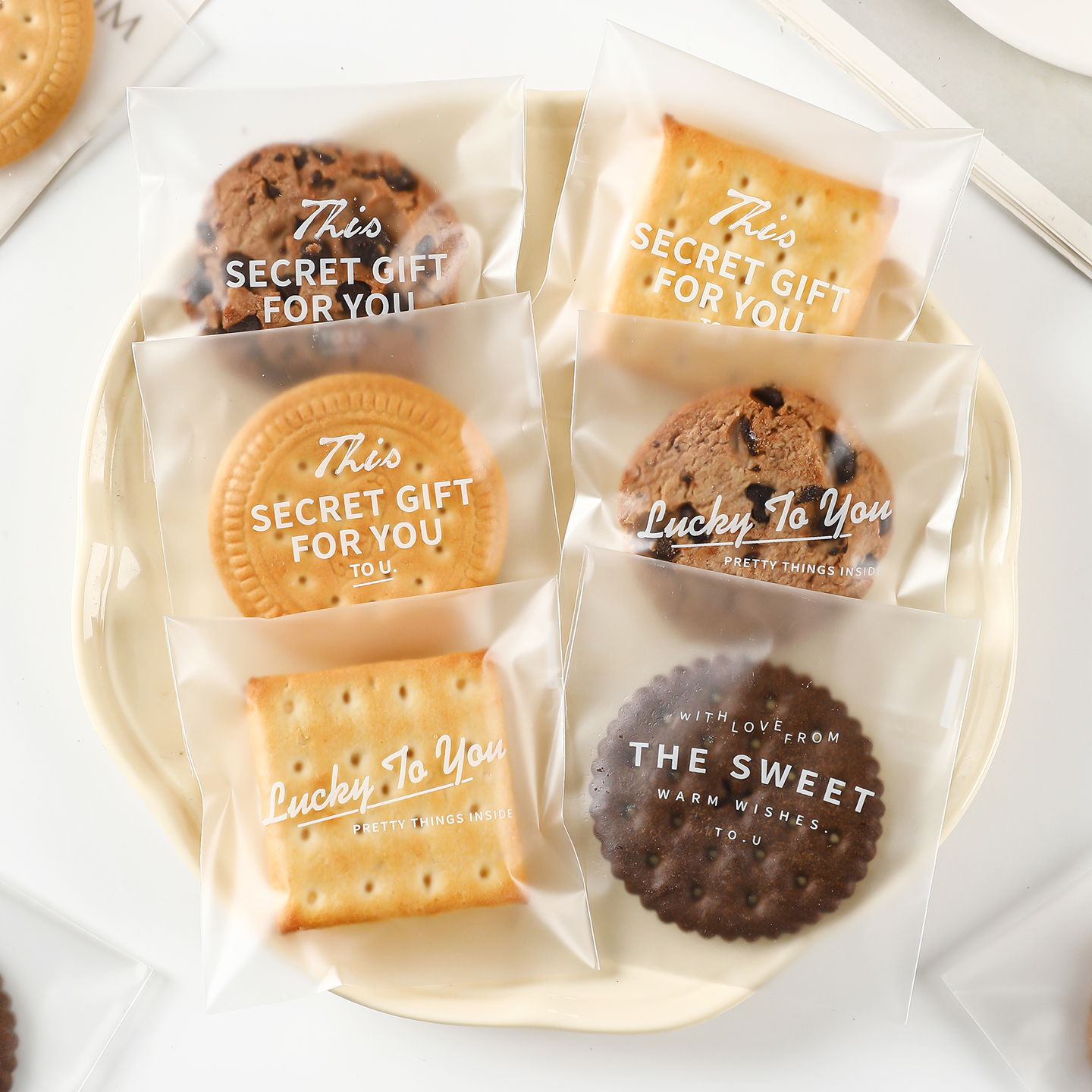 曲奇饼干包装袋子自封单独立打包