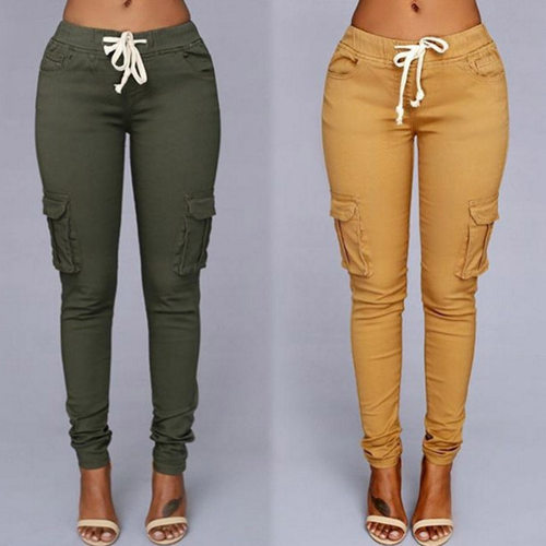 2020Fashion elastic trousers jeans women ladies pants女裤