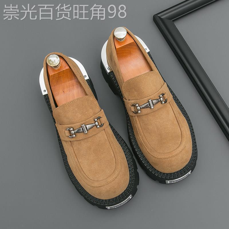 英伦『时尚设计风』新品力荐!轻松搭配!一脚蹬厚底休闲皮鞋男潮