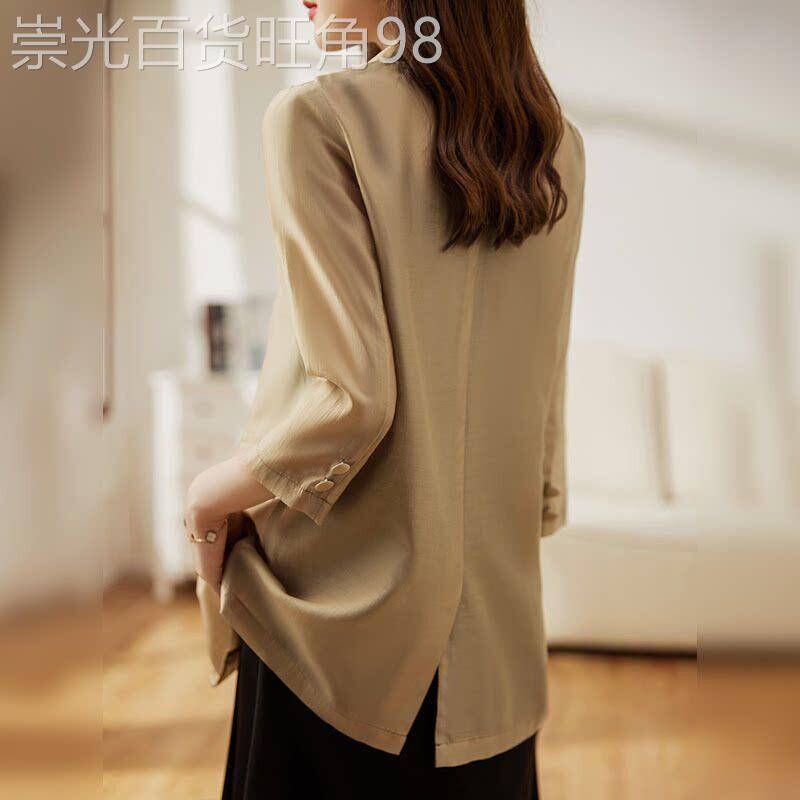 潮牌小西装外套女款2026年新款夏季薄款高级夏天冰丝轻薄防晒西服