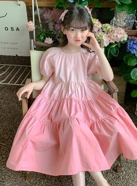 英国next ttat女童连衣裙夏装2025儿童装洋气公主裙女孩纯棉裙子