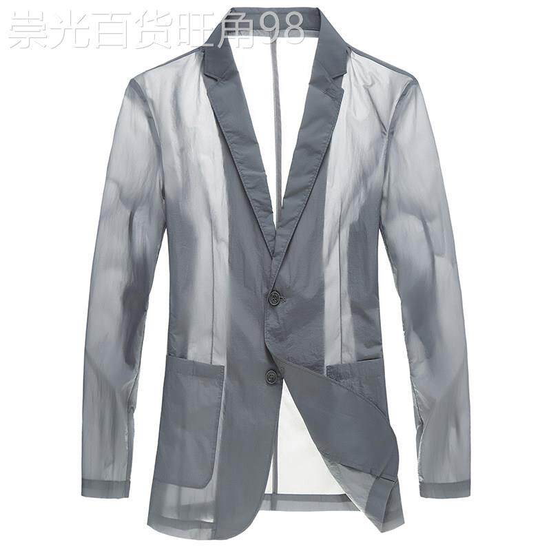轻奢冰丝西服男薄款单件超薄上衣2026夏季防晒西装外套速干皮肤衣