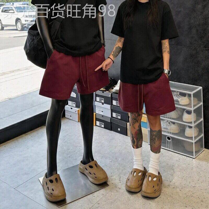潮牌宽松运动短裤男夏季新款阔腿直筒五分裤子美式健身跑步四分裤