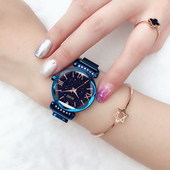 HOHE手表 女士磁铁网带潮流镶钻防水石英表 时尚 正品 休闲韩版 女表