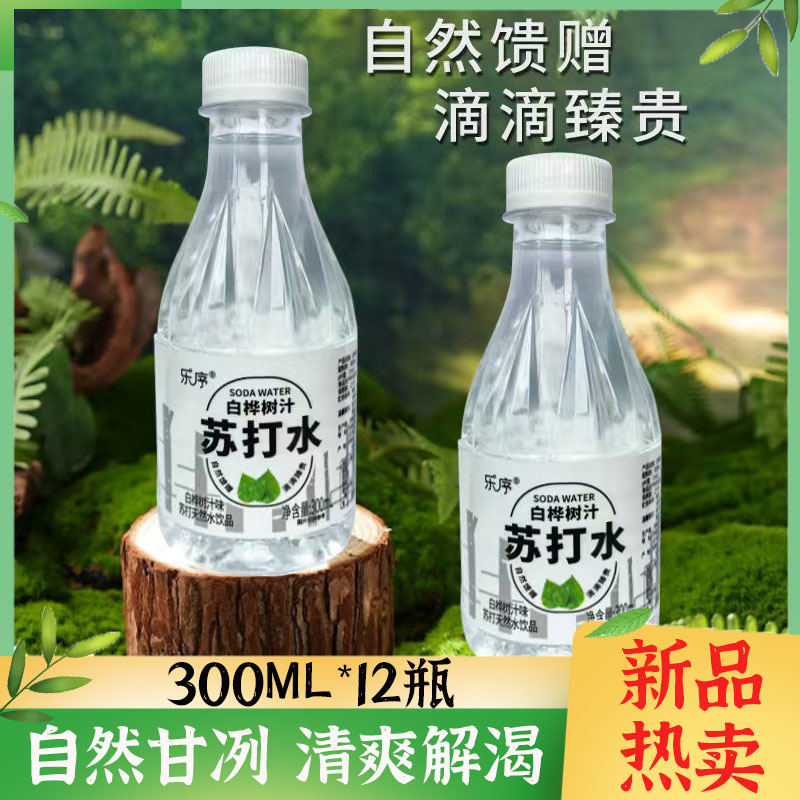 白桦树汁苏打水 苏打天然水饮品0卡0糖苏打水风味孕妇可饮用夏季