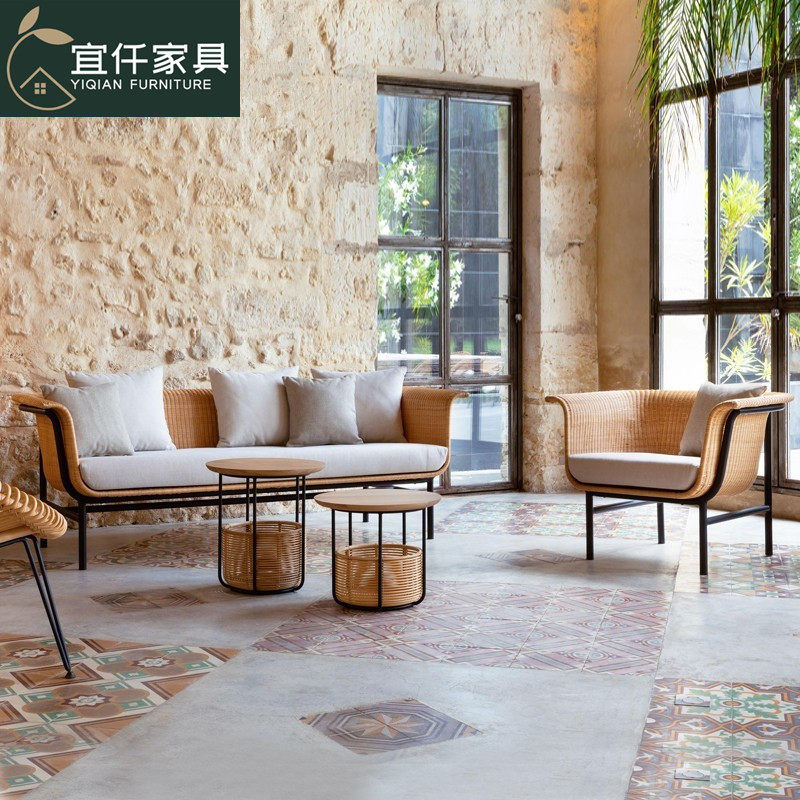 东南亚民宿藤椅沙发庭院藤编小茶几室内客厅阳台户外家具东南亚风,住宅家具,户外沙发,淘宝优惠券,粉丝福利购,淘宝优惠卷