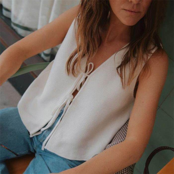 欧美时尚休闲兔绒背心马甲无袖上衣女 vest waistcoat top women