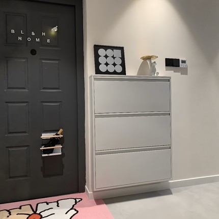 15cm超薄钢制翻斗鞋柜家用一体防尘大容量小户型玄关柜子极窄鞋架