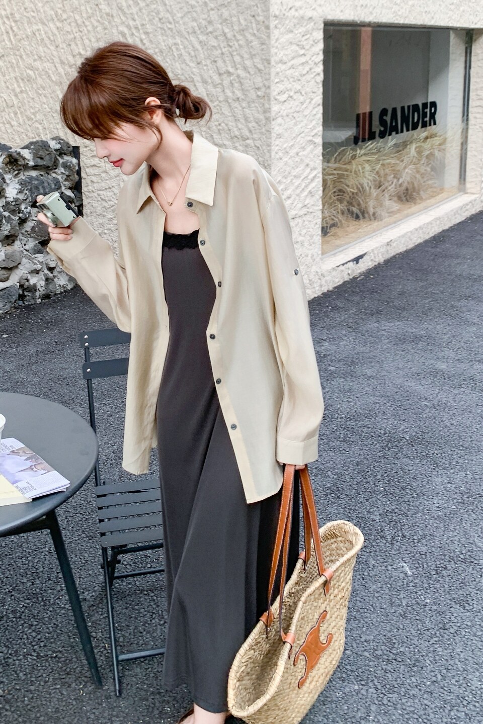 【新品，现货】防晒外套上衣叠穿吊带裙222-6761-P140-K208,女装套装/套裙,浙宝222（原006）