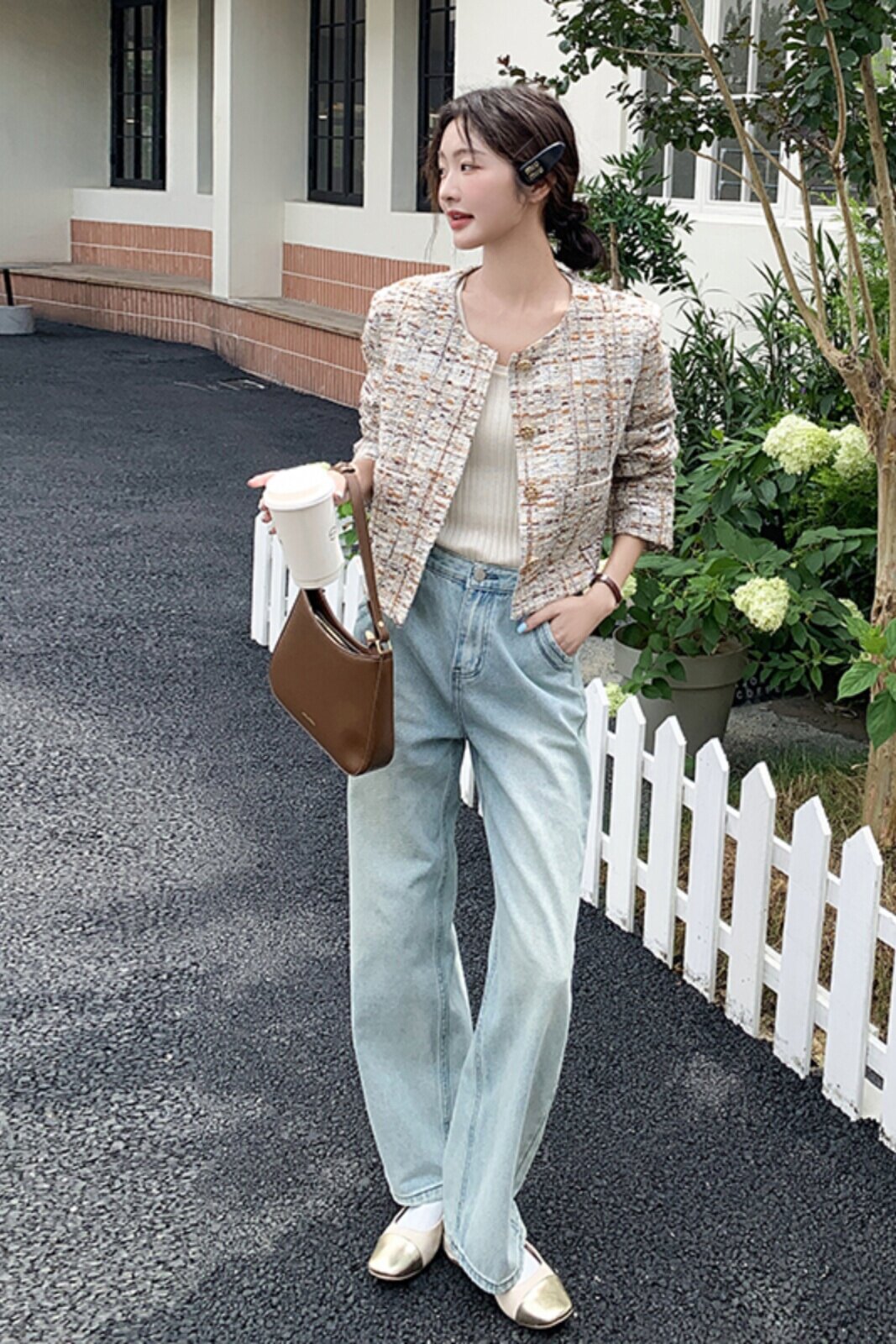 肌理感小香风短外套女2025年秋季新款韩系独特超好看洋气减龄上衣,女装短外套,浙宝222（原006）