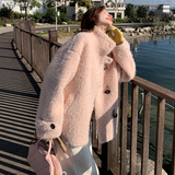 6688粉色皮毛一体006-P185-K288，女装皮草，浙宝222（原006）