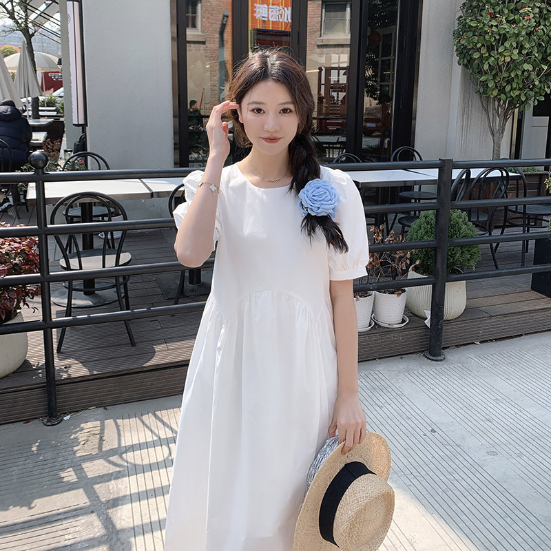 【档口现货】6601泡泡袖连衣裙006-P105-K148,女装孕妇装,浙宝222（原006）