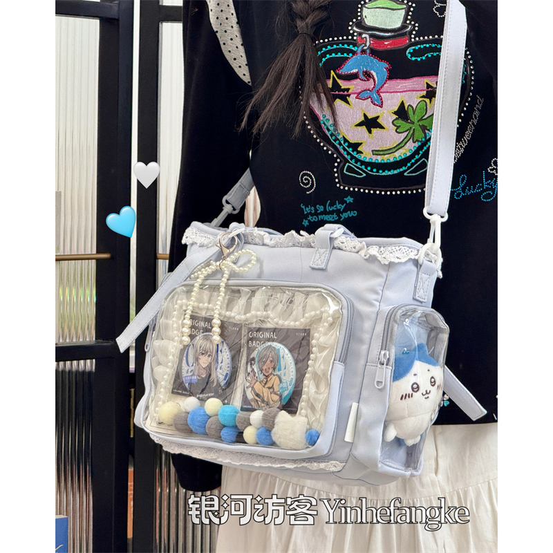 日系ins少女软妹单肩包二次元JK漫展透明痛包学生上课通勤托特包