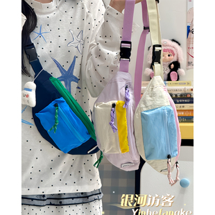 夏日轻便迷你胸包女高颜值多巴胺小众设计户外手机包儿童斜挎背包