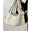 ins风小众百搭少女单肩斜挎包 日系学生简约纯色运动休闲通勤包包