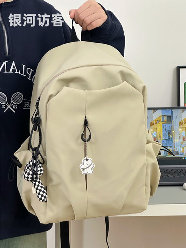 简约好背！ins纯色风双肩包男女