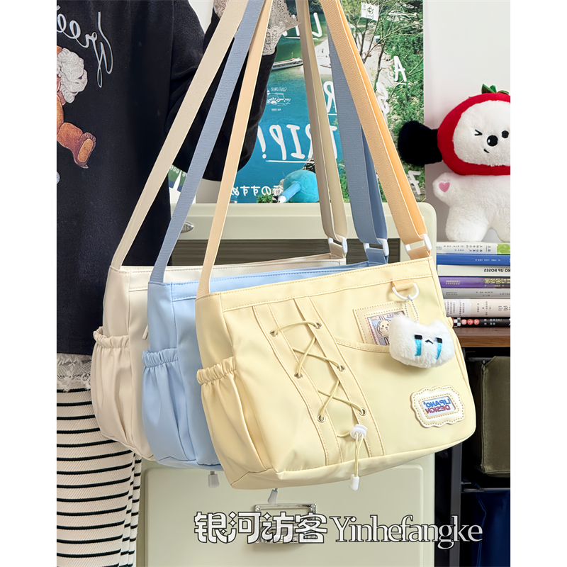 ins小众百搭少女单肩斜挎包 日系二次元透明吧唧痛包学生休闲包包