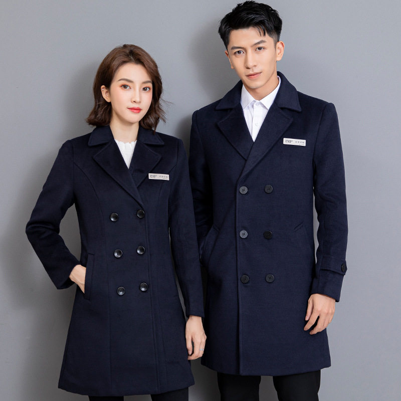 职业毛呢大衣男女工作制服