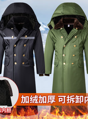新款加厚军大衣男防寒棉服