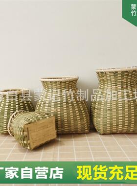 广西手工竹编儿童采茶背篓舞蹈