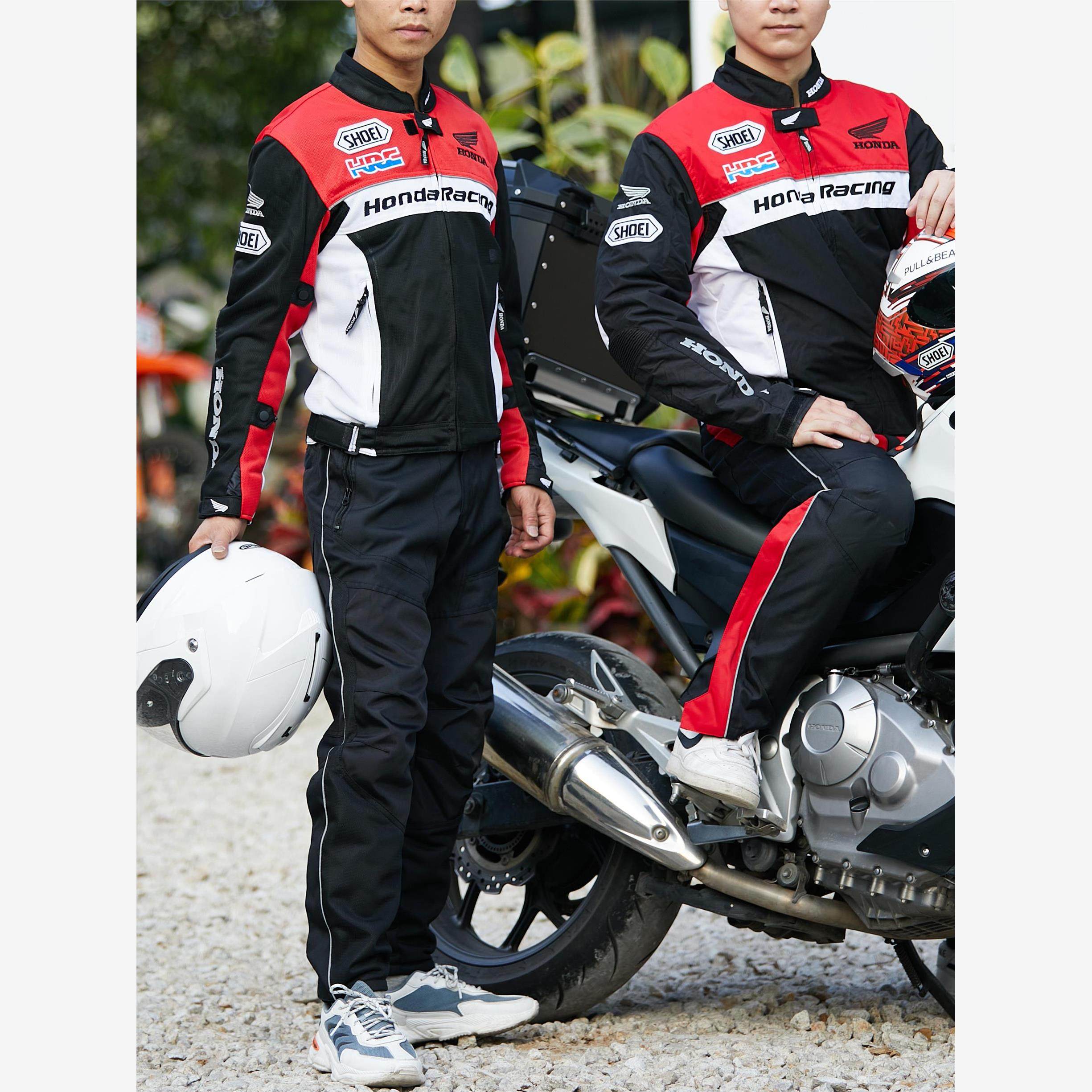 摩托车骑行服夏季男机车服女四季通用防风赛车服骑士防摔大码套装