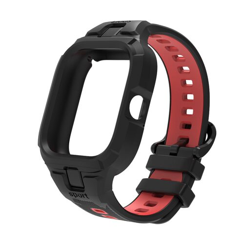适用红米手表4表带redmiwatch4硅胶一体式腕带小米红米3手表表链3青春版全包防摔保护手表带三四代替换带配件