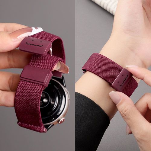 适用于vivowatch5编织表带watch1/2/3智能运动手表磁吸扣腕带iqoowatch5个性涂鸦表链五代弹力透气防水替换带