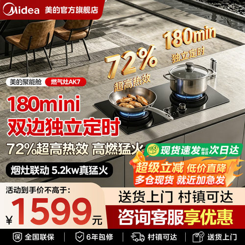 AK7双灶定时猛火燃气灶