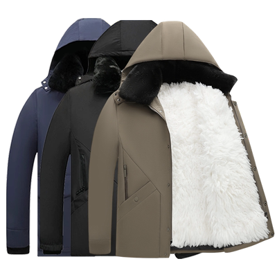 【100%澳洲进口羊毛】羊毛棉袄男