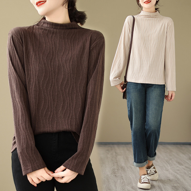 秋冬韩版半高领打底衫上衣