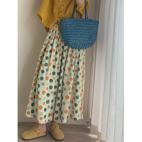 今年流行漂亮洋气时尚时髦衬衫油画印花半身裙两件套装裙子女夏季