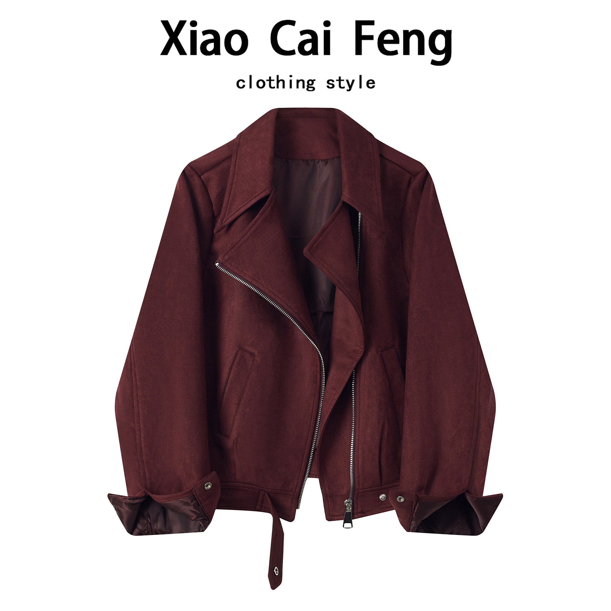 韩版麂皮绒西装外套女春秋小个子休闲时尚高级感显瘦机车夹克上衣