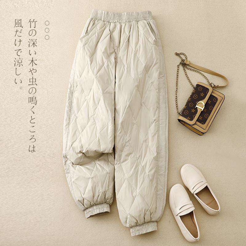 轻薄羽绒棉裤女冬季防风保暖